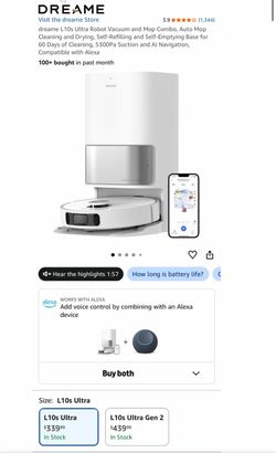 Dreame L10s Ultra Robot Vacuum and Mop Combo