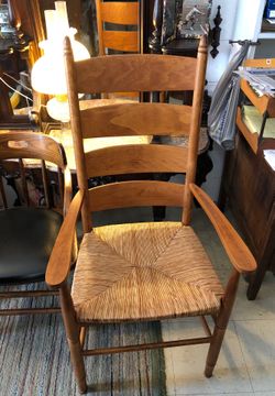 Ladder back arm chair