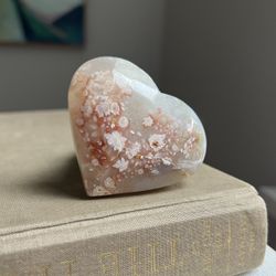 Small Flower Agate Heart ( firm on price )
