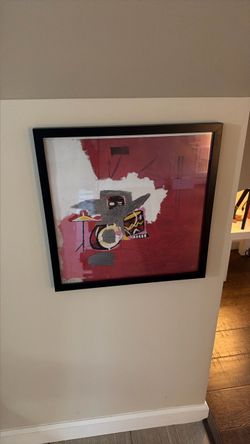 Framed Basquiat Print - 17x17