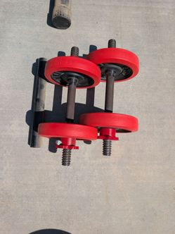 dumbbell and bar set