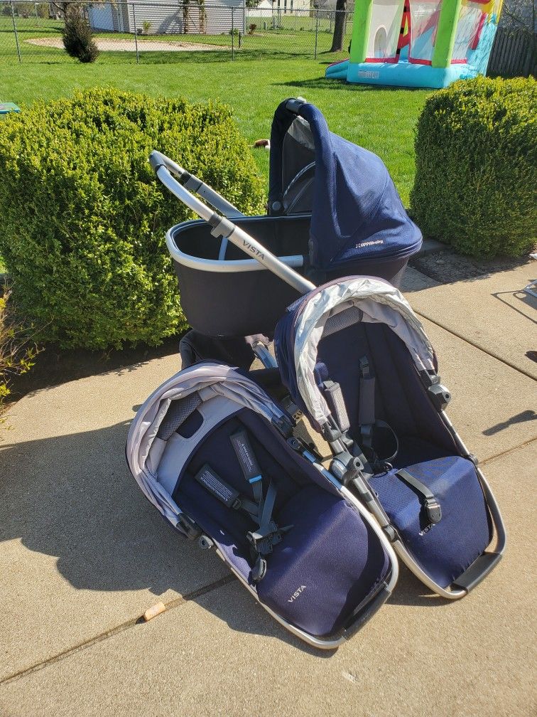 Vista Uppababy Stroller (Double/Bassinet)