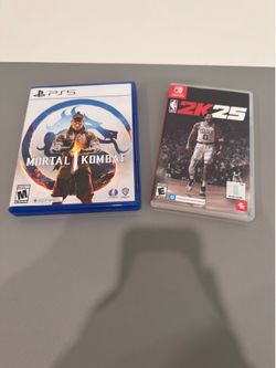 PS5 Mortal Kombat 1 and NBA2K25 Nintendo Switch