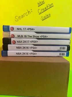 $10ea Like-NEW PS4 PlayStation 4 Games NHL 17 MLB The Show 18 NBA 2K17 NBA 2K16 Sports Hockey Baseball Basketball Video Games PS5 Compatible EA Sports