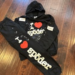 Black I “Love” Sp5der Set Size Medium