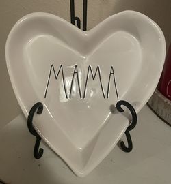 Rae Dunn Mama Heart Shaped Tray
