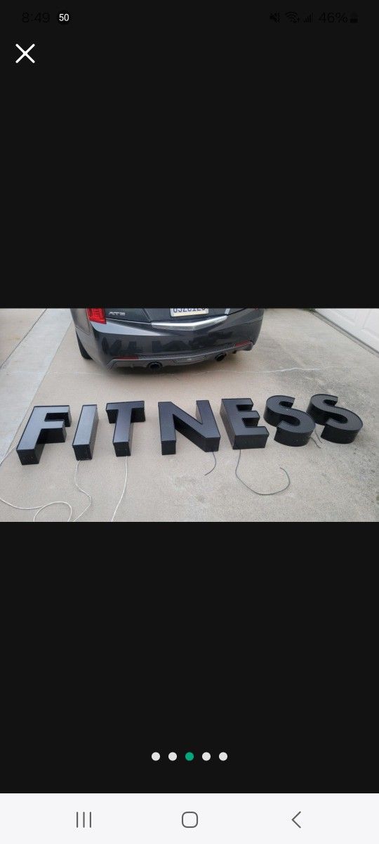 Metal Fitness LED Sign