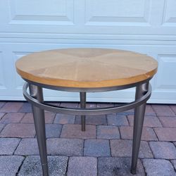 Round Mid-Century Modern Side Table