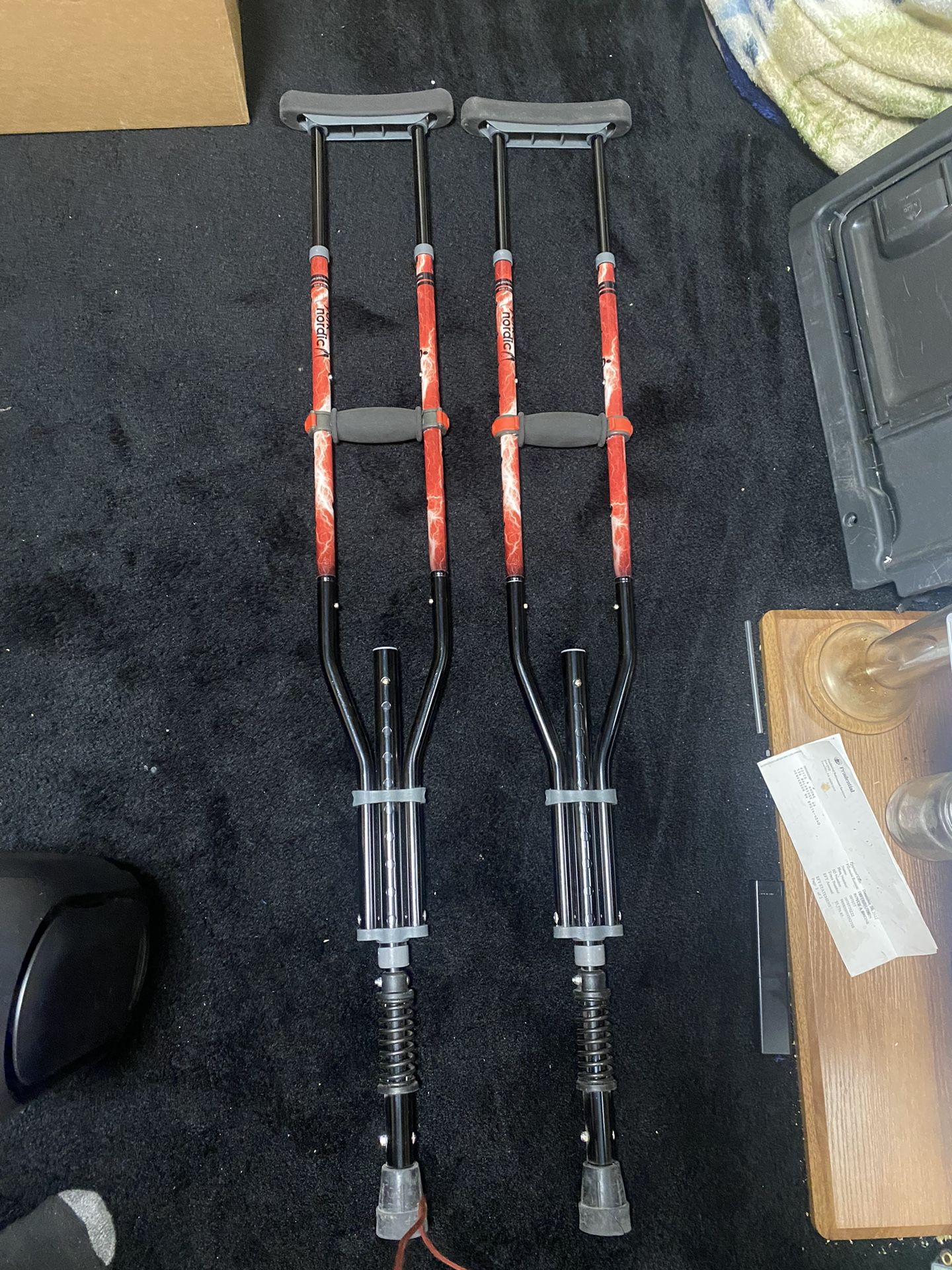 York Nordic Spring Cushion Crutches Perfect for Sports Injuries and