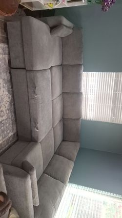 Gray Fabric Sectional Sofa