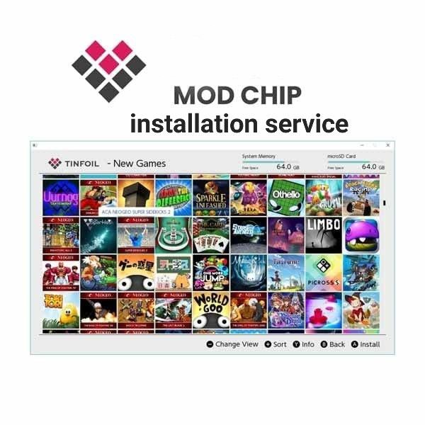 NINTENDO SWITCH MODCHIP INSTALLATION SERVICE