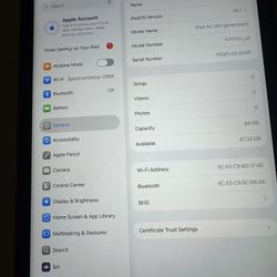 iPad Air 4th Gen 64GB Crack Screen 