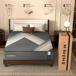 Lechepussleep size:California king Mattress, 10 Inch Medium Firm Hybrid Mattress in a Box, Supportive Memory Foam and Pocket Coil Calking Size for Bac
