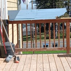 Hand Rail Garden Flower Bed. 