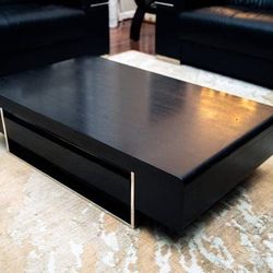 J&M Modern Coffee Table in Dark Oak 