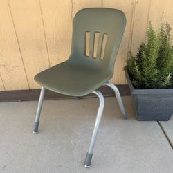 Virco Zuma School Chairs 16” Seat Sage Green 4 Leg Steel Framed