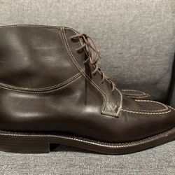 BRUNO MAGLI Brown Leather Lace Up Boots Shoes MADE IN ITALY Sz 7.5 MEN