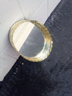 Vintage brass mirror