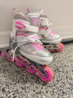 2PM SPORTS Cytia Girls Adjustable Inline Skates with Light Up Wheels