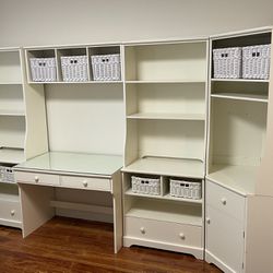 Pottery Barn Book Case With 2 Desks