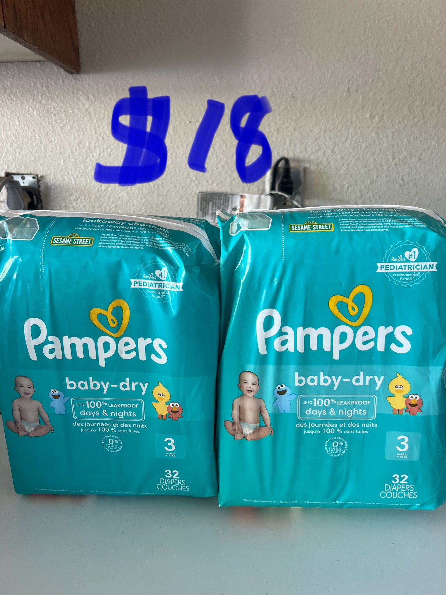 $18  Pampers Sise3