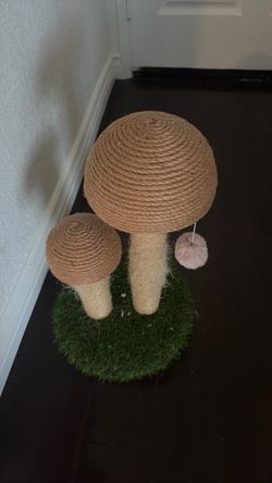Mushroom scratch post
