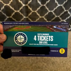 4 Mariners Baseball Tickets