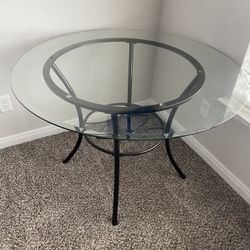 Glass table (41in wide)
