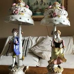 Beautiful Antique Lamps Set 