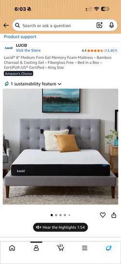 King size mattress lucid