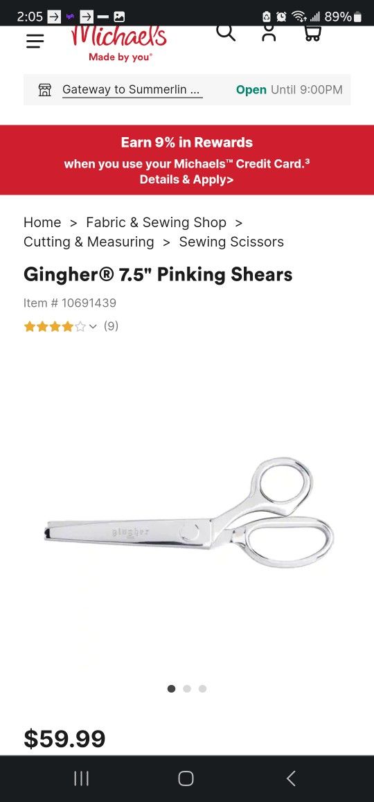 Gingher 7.5 Pinking Shears