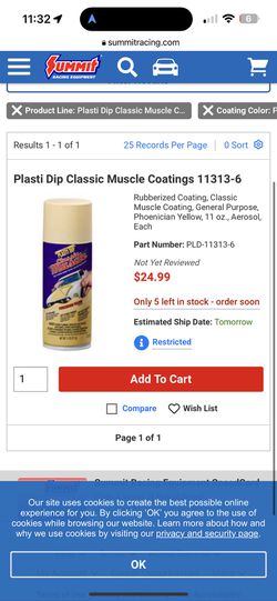 Plasti Dip 11313-6 Plasti Dip Classic Muscle Coatings