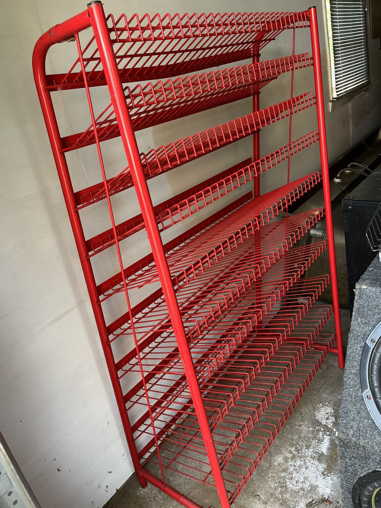 10 Tier Convenience Store Candy Floor Standing Display Rack - RedMetal Wire