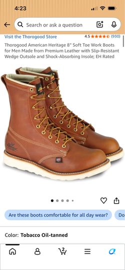 Thorogood work boot 8” soft toe size 12 men 2