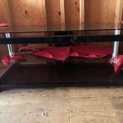 TV Stand 2 Shelves Black  Classy 