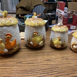 1976 Sears And Roebuck Kitchen Canisters 