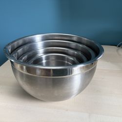 4-Piece Nesting Stainless Steel Mixing Bowls