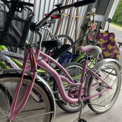 Womens Pink Bike With Basket 