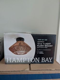 Savannah 1-Light Paper Twine Semi Flush Mount