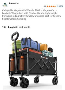 NEW COLLAPSIBLE WAGON WITH WHEELS 220LBS CAPACITY