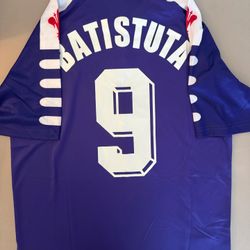 Batistuta Florentina Retro Soccer Jersey