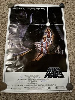 Star Wars signed poster (Beckett is working on Authenticity)