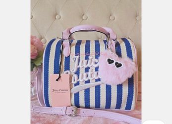 Juicy Couture Free To Be Juicy Speedy Satchel Blue Stripe