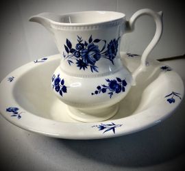 vintage Lord Nelson Pottery pitcher and wash basin set.