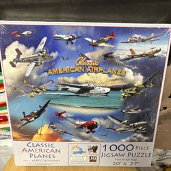 Classic American Planes 1000 Piece  Puzzle -New