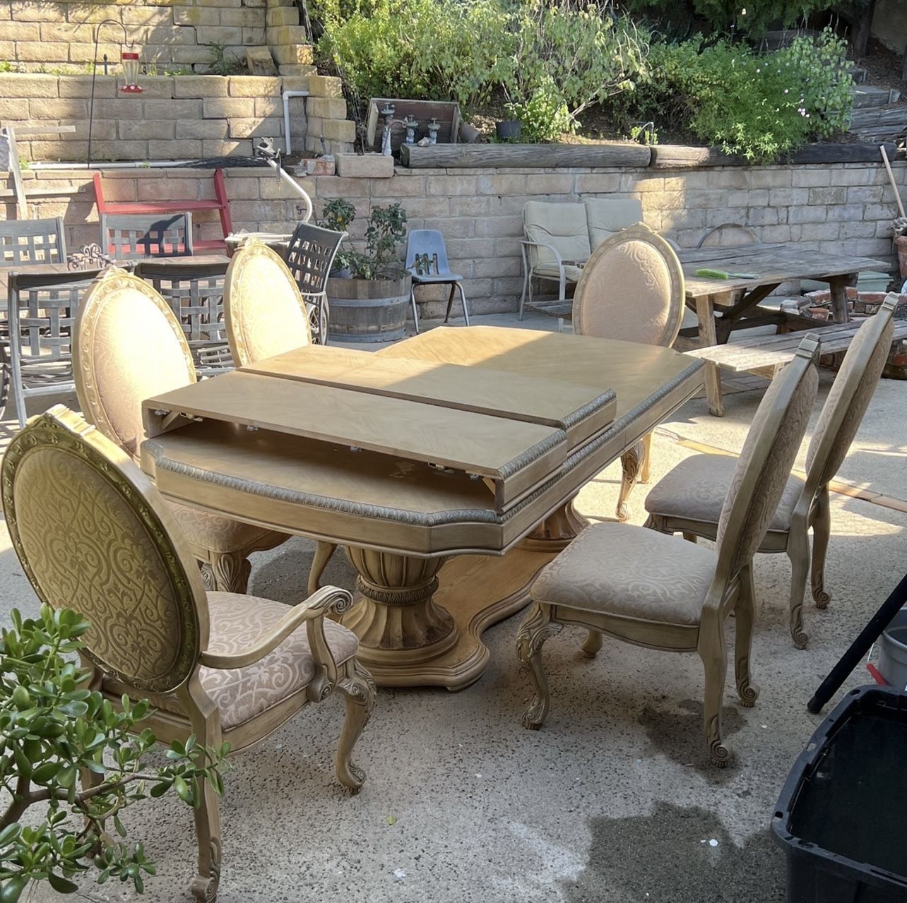 Elegant Dining Table Set - Seats 10 - 6 Chairs Included