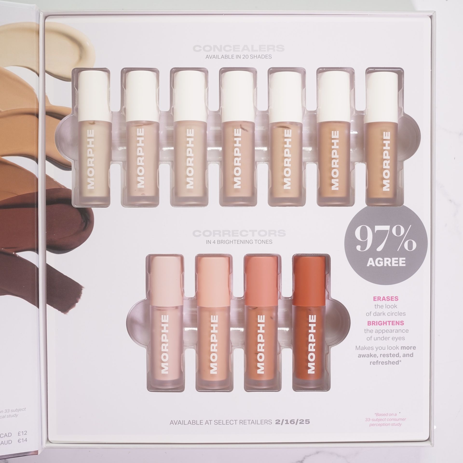 MORPHE Wakeup Artist Under Eye Correcting Concealers & Correctors PR Box