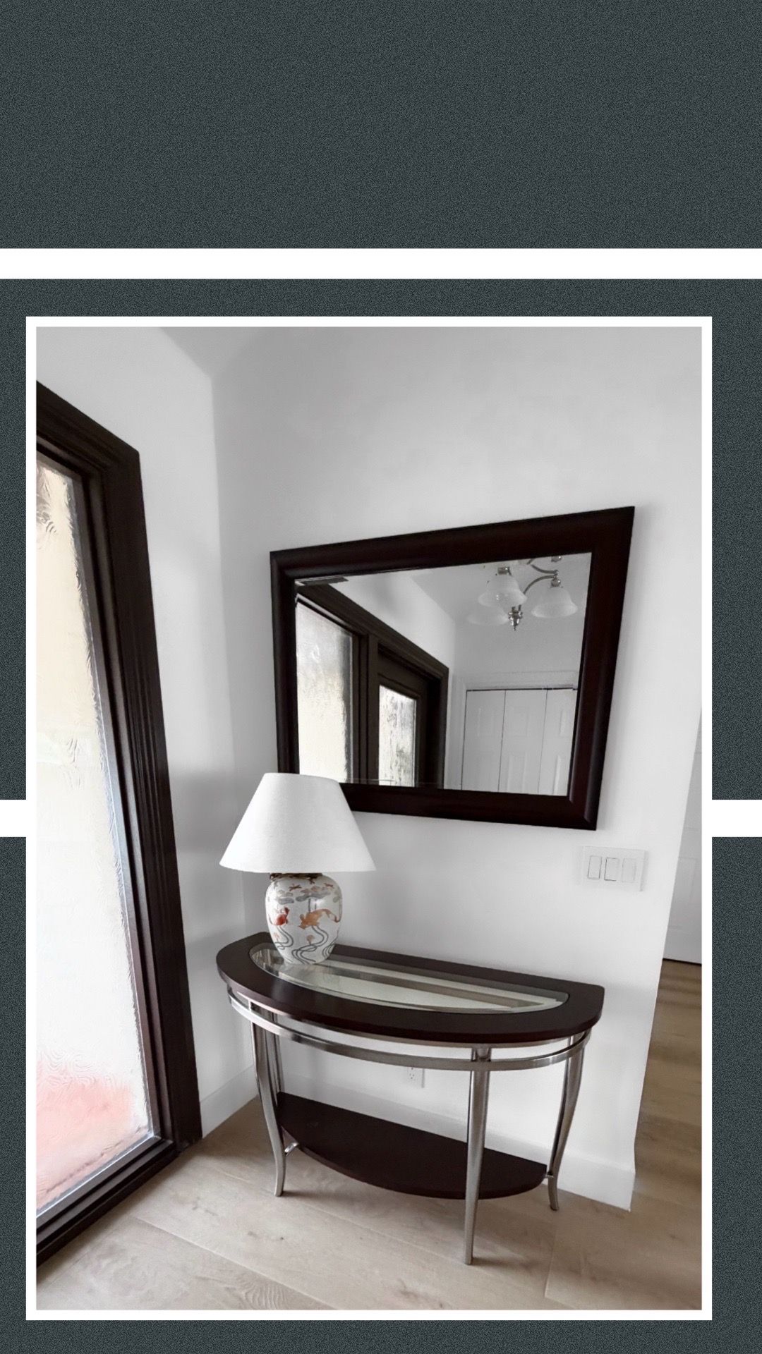 Contemporary Wood & Metal Console Table