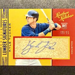 2019 Panini Leather & Lumber KYLE TUCKER AUTO RC Lumber Sigs #103 SP /99 Astros