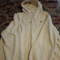 Cream Lacoste Hoodie Dbl X